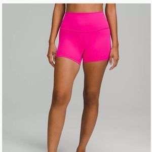 Hot pink Lulu lemon biker shorts